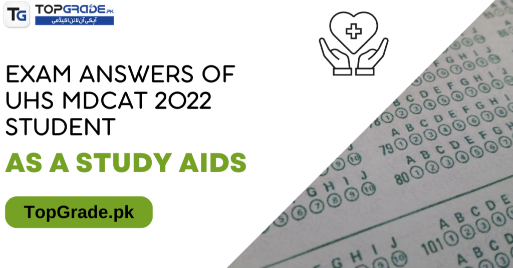 Exam Answers of UHS MDCAT 2022 student