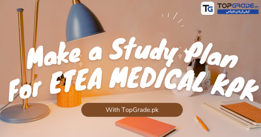 Make a study plan for ETEA Medical KPK