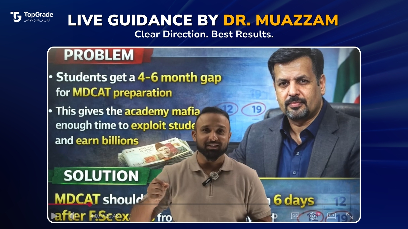 Live Guidance by Dr. Muazzam